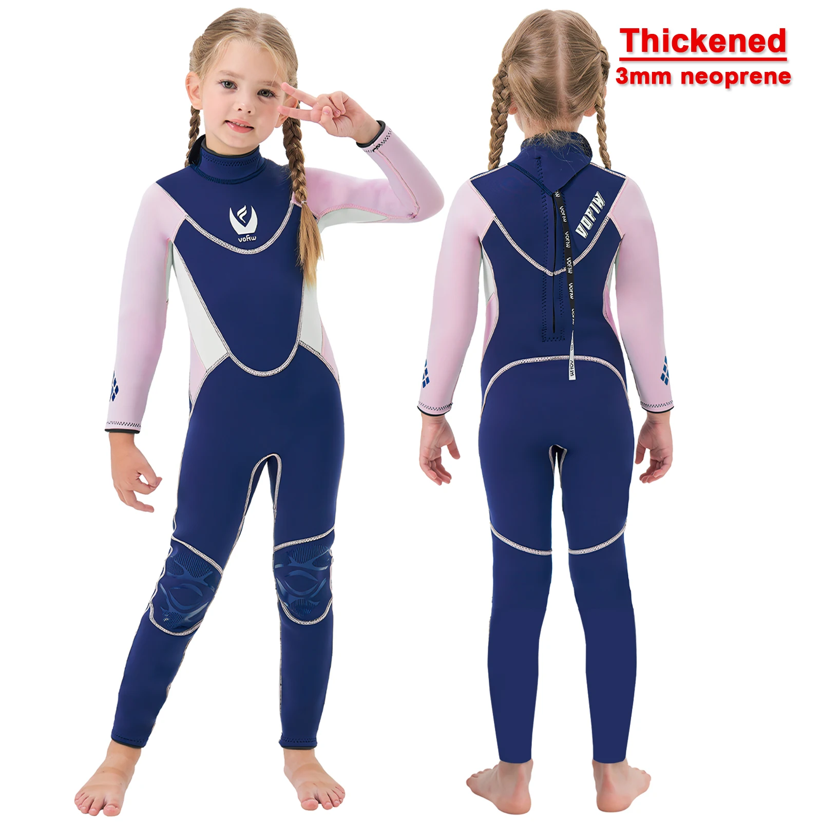 Neopreno infantil manga larga 3mm con protección UV para pesca - imagen 2