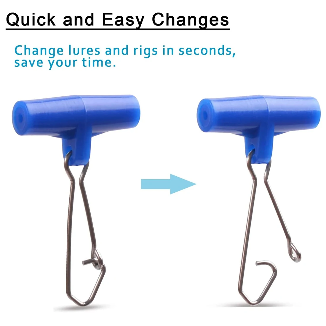 Deslizador de plomo para sedal de pesca, Clip de vástago deslizante de plomo con conector a presión enganchado para agua dulce y salada, 9KM, 25 uds. - imagen 3