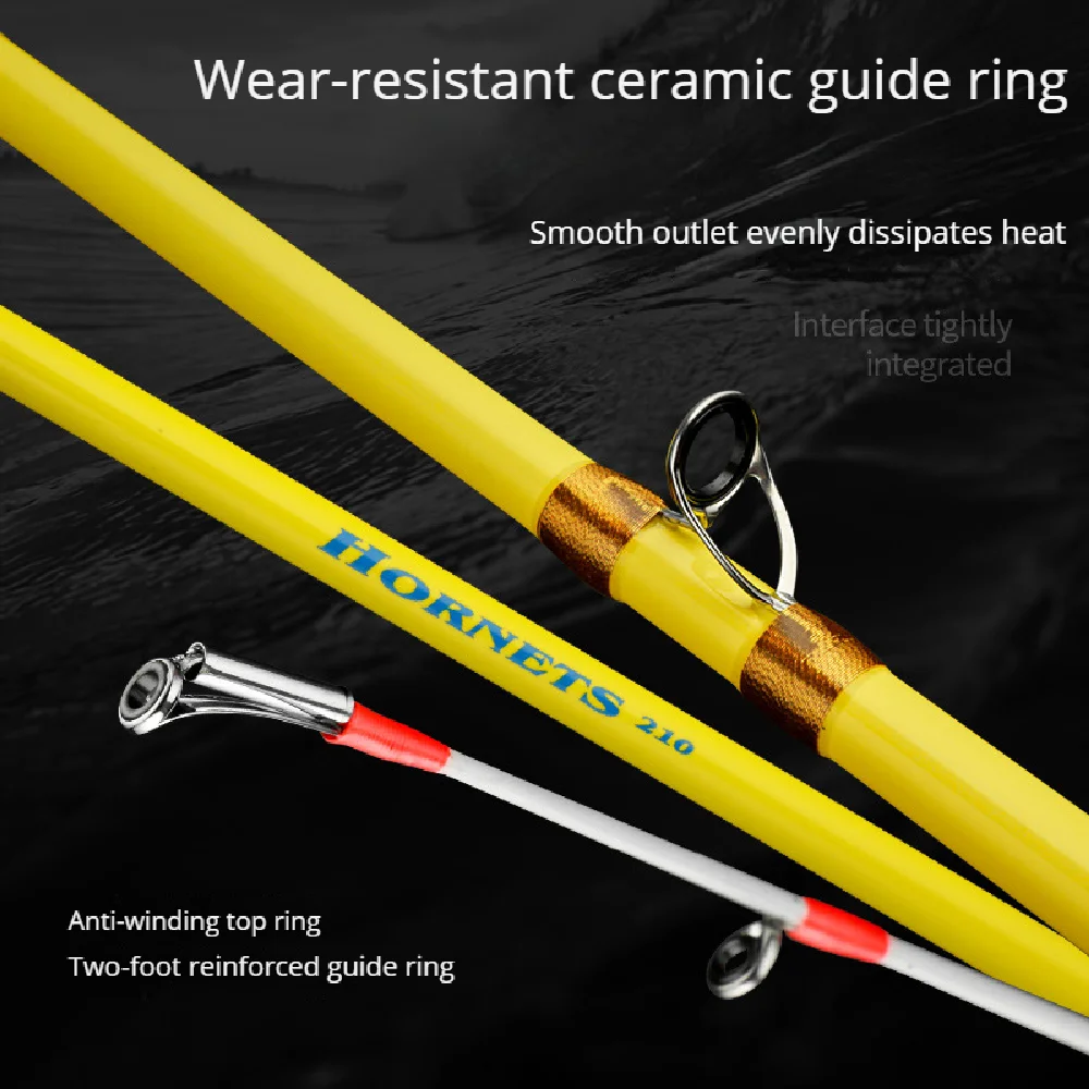 Caña de pescar de fundición larga de mar de fibra de carbono, caña de anzuelo de barco, punta noctilucente, señuelo oceánico, cañas de Surf Jigging, caña costera Fuji, 50 # - imagen 5