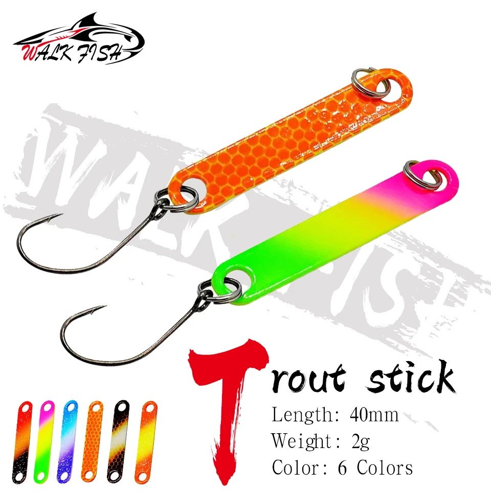 Señuelo metálico Walk Fish 40mm para lubina y trucha