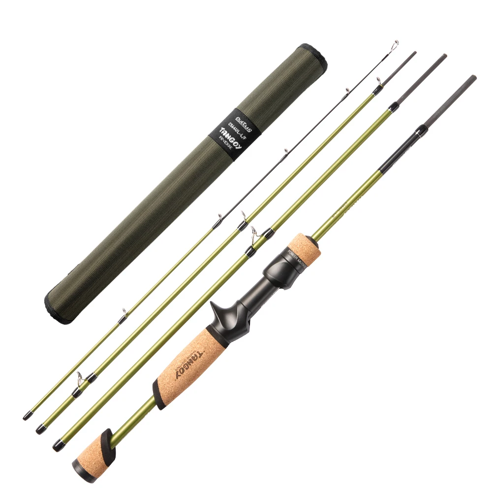 Caña de pescar SOLOKING Micro BFS para trucha, lubina, 4 secciones, anillo Fuji Toray, fibra de carbono UL, caña de fundición giratoria - imagen 2