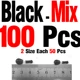 Black 100Pcs  Mixed