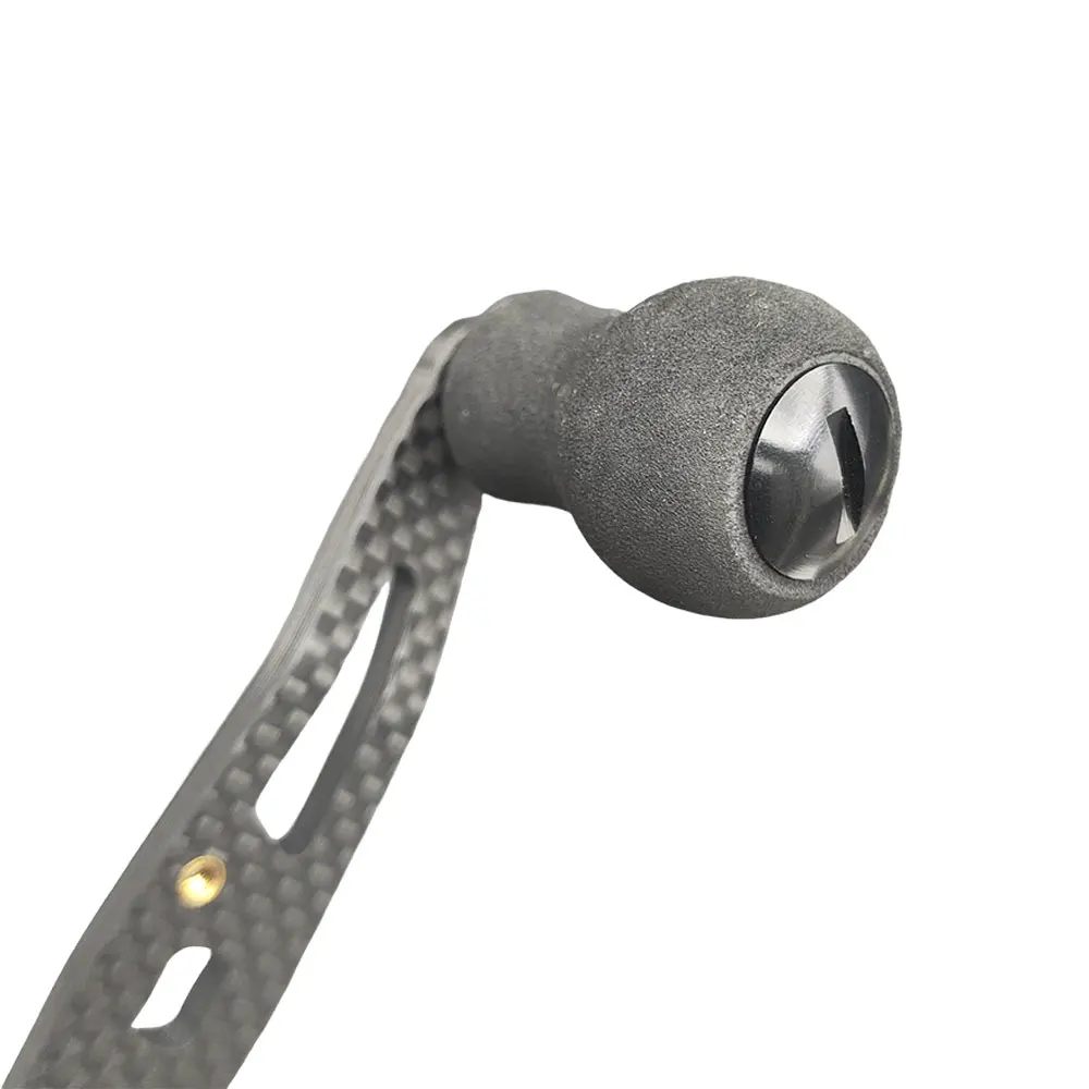 Mango de carrete de pesca de fibra de carbono de 110mm/120mm con perillas de EVA, mango de repuesto de carrete de fundición, pieza de repuesto de carrete de fundición de cebo - imagen 5