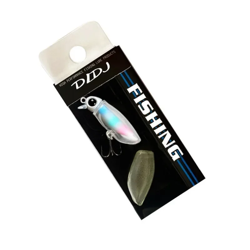 38mm 2,7g insecto Micro cebo superficie del cuerpo de plástico suave Wobblers artificiales Micro señuelo de pesca de trucha 5 colores - imagen 5