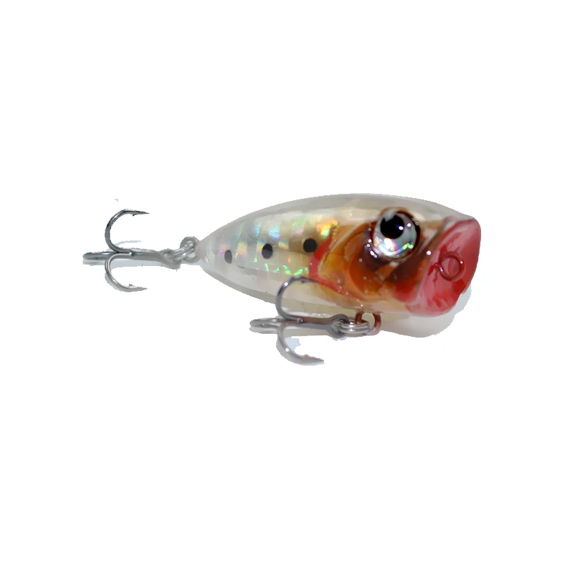 Señuelos de Pesca Topwater Mini Popper Bait 35mm 3,7g cebo duro Artificial Wobblers aparejos de pesca de plástico - imagen 4