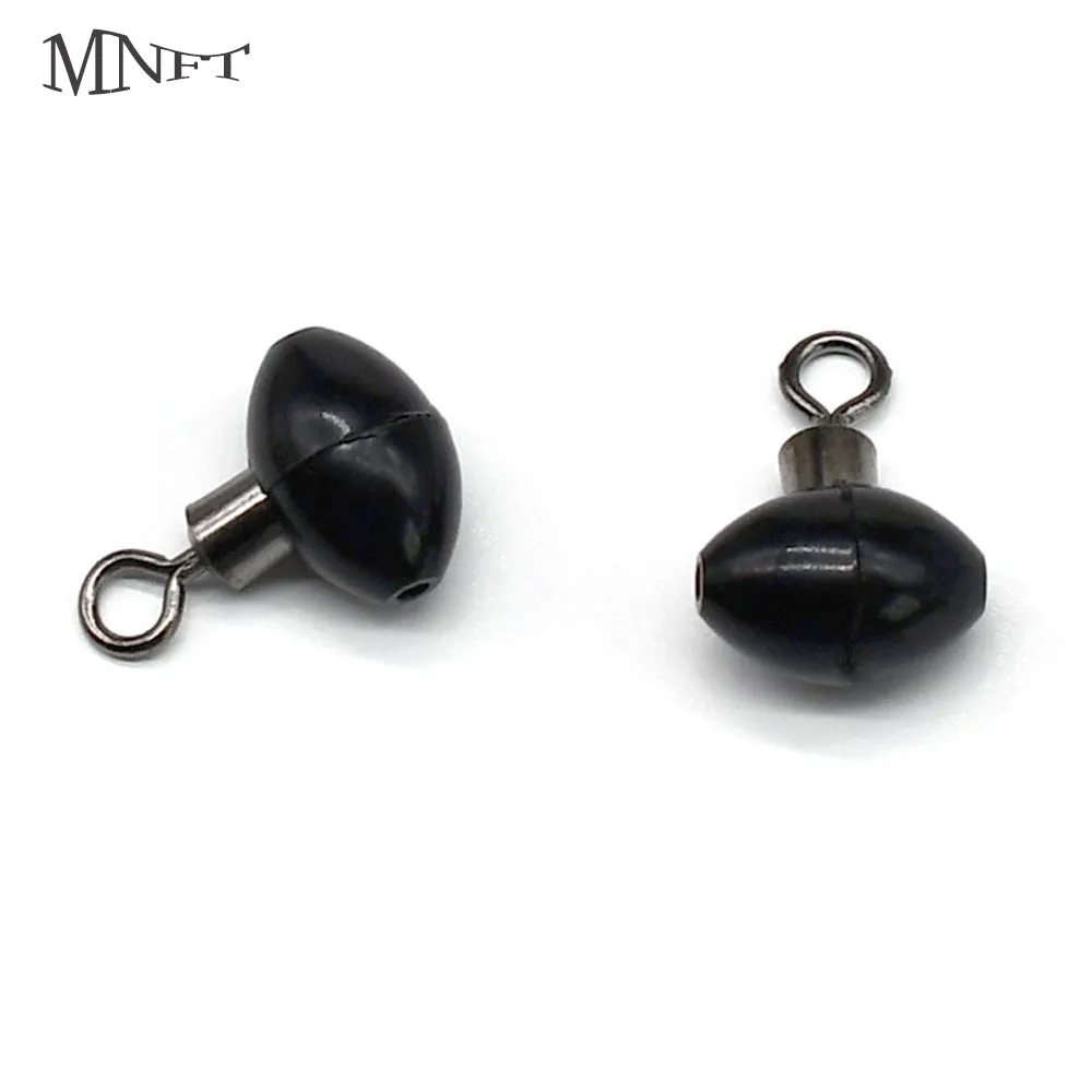 MNFT 10 Uds. De cuentas de aparejo giratorio de polea, color negro, para pesca de carpa marina, Clip de cebo, aparejos de pesca, accesorios - imagen 2