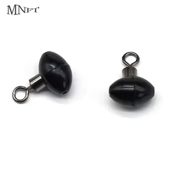 MNFT 10 Uds. De cuentas de aparejo giratorio de polea, color negro, para pesca de carpa marina, Clip de cebo, aparejos de pesca, accesorios