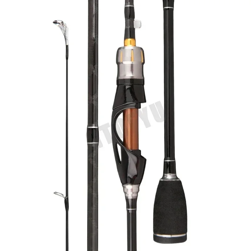 Caña de pescar de 2 secciones, señuelo de 1,68 m, 1,8 m, caña de pescar giratoria L Power, caña de pescar de alto carbono, peso del señuelo 5-15g, caña de Baitcasting - imagen 3
