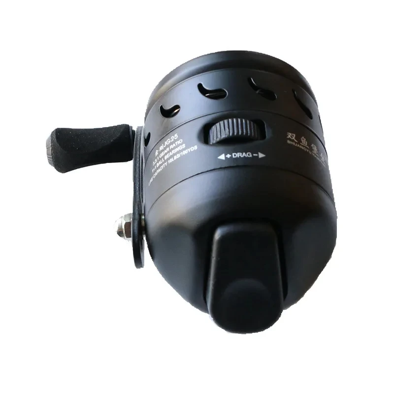 Spincast-carrete de pesca JG25, tirachinas, tiro de pescado, carrete de Metal con línea de nailon 5 #, 40M - imagen 2