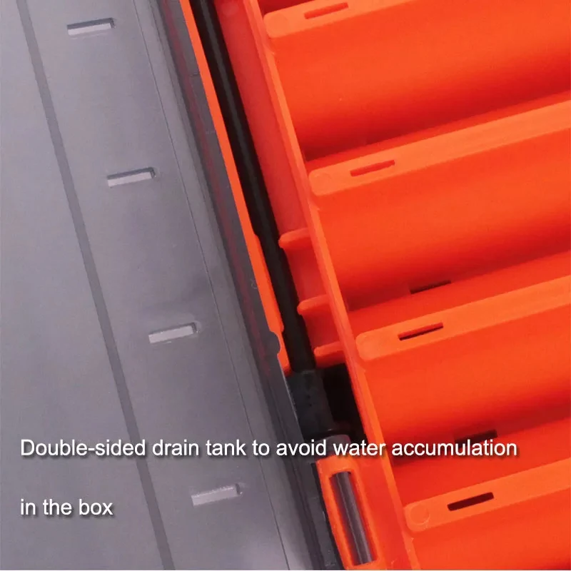 Caja de accesorios de pesca de camarones, caja de plantilla de calamar, aparejos de doble cara, Folio, tamaño U, caja de plástico de madera para peces - imagen 4