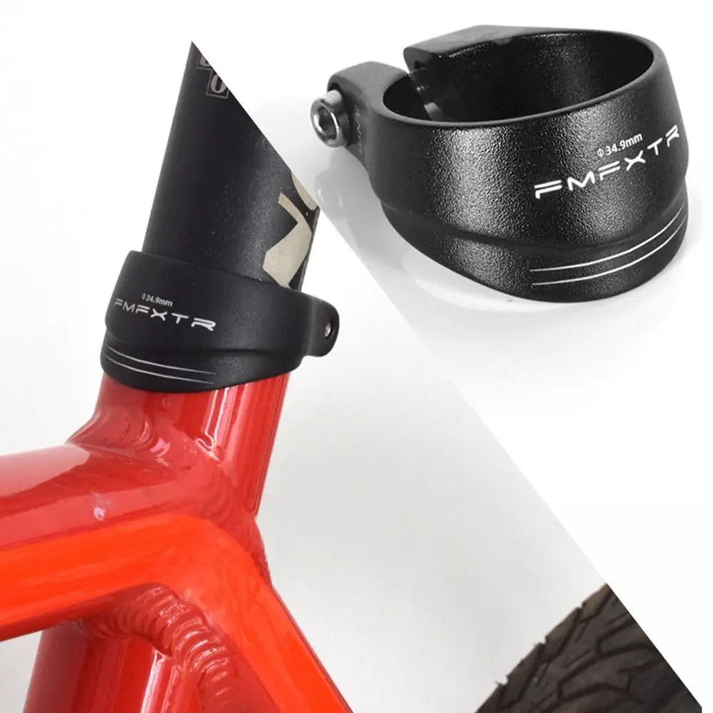 Abrazadera para tija de sillín de bicicleta de 31,8mm/34,9mm, abrazadera para tubo de asiento de aleación de aluminio negro y rojo, piezas de bicicleta, accesorios para ciclismo