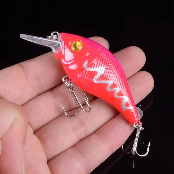 Señuelos duros VIB de 1 piezas, 7,5 cm, 10,2g, anzuelos triples, Crankbait, Wobblers, aparejos de pesca, 3DEyes - imagen 5