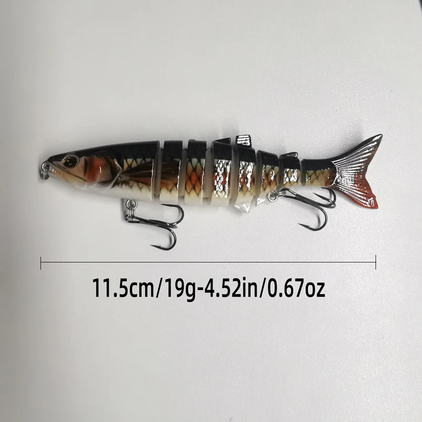 Aorace 3 uds señuelo de pesca multiarticulado 8 segmentos Swimbait cebo Artificial hundimiento lento cebo de pesca biónico equipo de pesca fresco - imagen 5