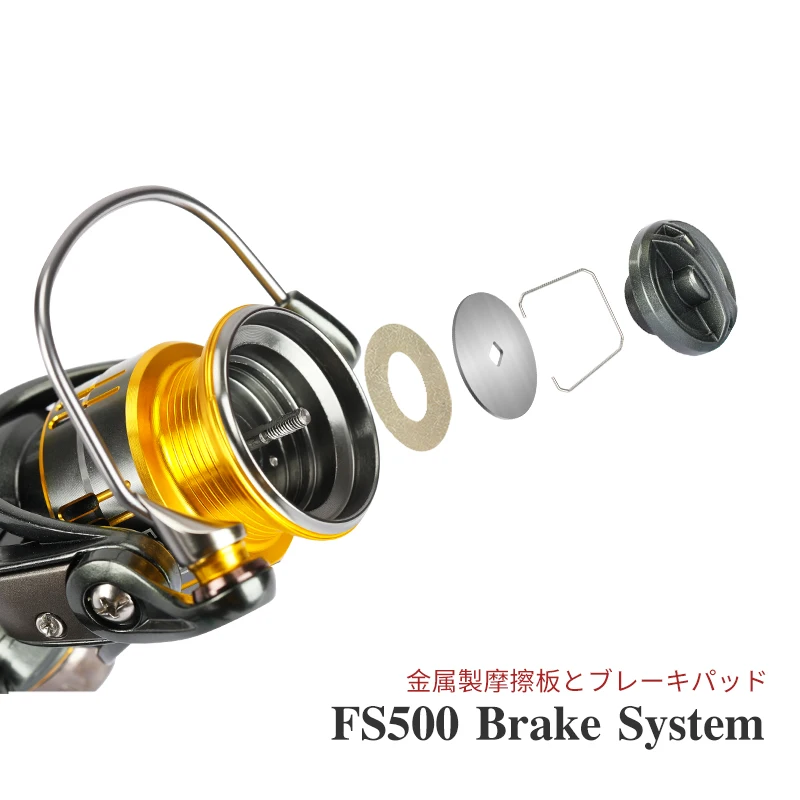 TSURINOYA-carrete de pesca giratorio, accesorio fino de fundición larga, 4kg de potencia de arrastre 500: 1, rueda de juego de trucha, FS 800, 1000, 5,2 - imagen 4