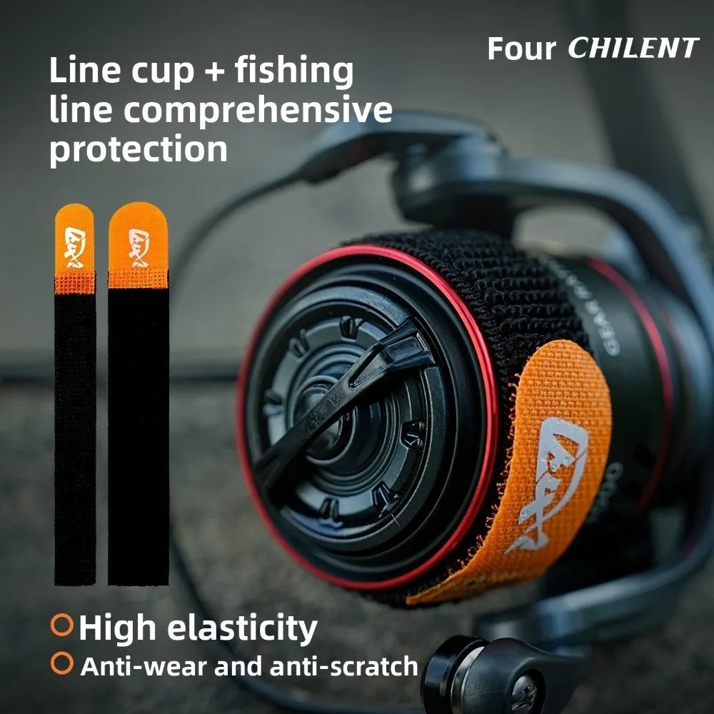 Carrete de pesca, cinturón de carrete de pesca, banda de rueda giratoria, cinturón de protección de carrete de pesca, herramienta de aparejos de pesca, 4 Uds.