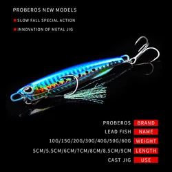Señuelo metálico jigging para lubina y trucha – Cebo duro agua salada