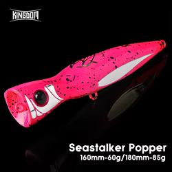Señuelo de pesca Kingdom GT Popper, 60g, 85g, gran juego, cebos duros artificiales Topwater, Wobblers flotantes de atún GT para pesca en agua salada