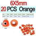 6X5mm 20pcs Orange