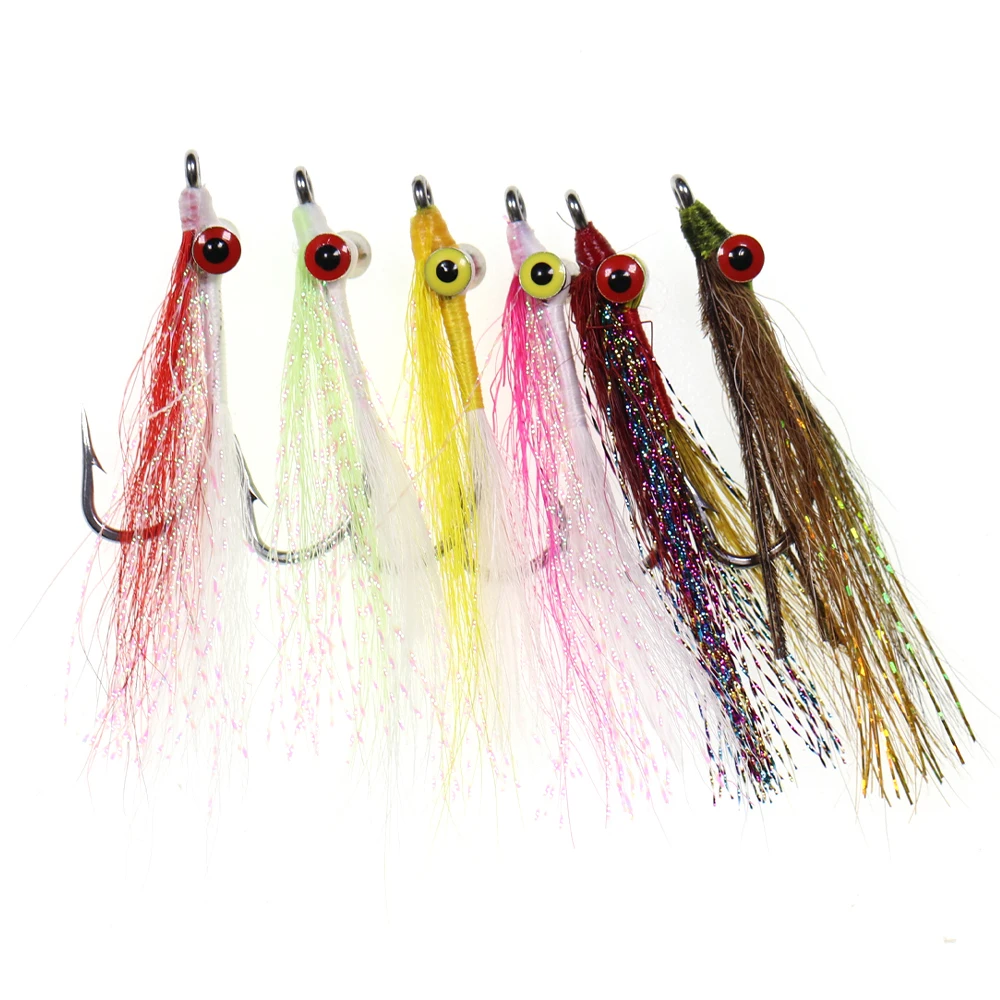 Wifreo 3 uds/6 uds Bucktail Clouser Minnow Streamer moscas Baitfish trucha lubina Steelhead agua salada agua dulce señuelo de pesca cebos - imagen 4