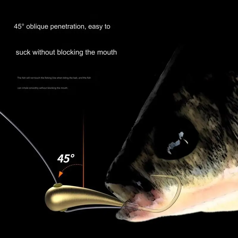 LINNHUE-anzuelo chaotian auténtico, pesca salvaje de 45 grados, cueva tradicional de pesca en césped, se especializa en un anzuelo crucian en invierno - imagen 3