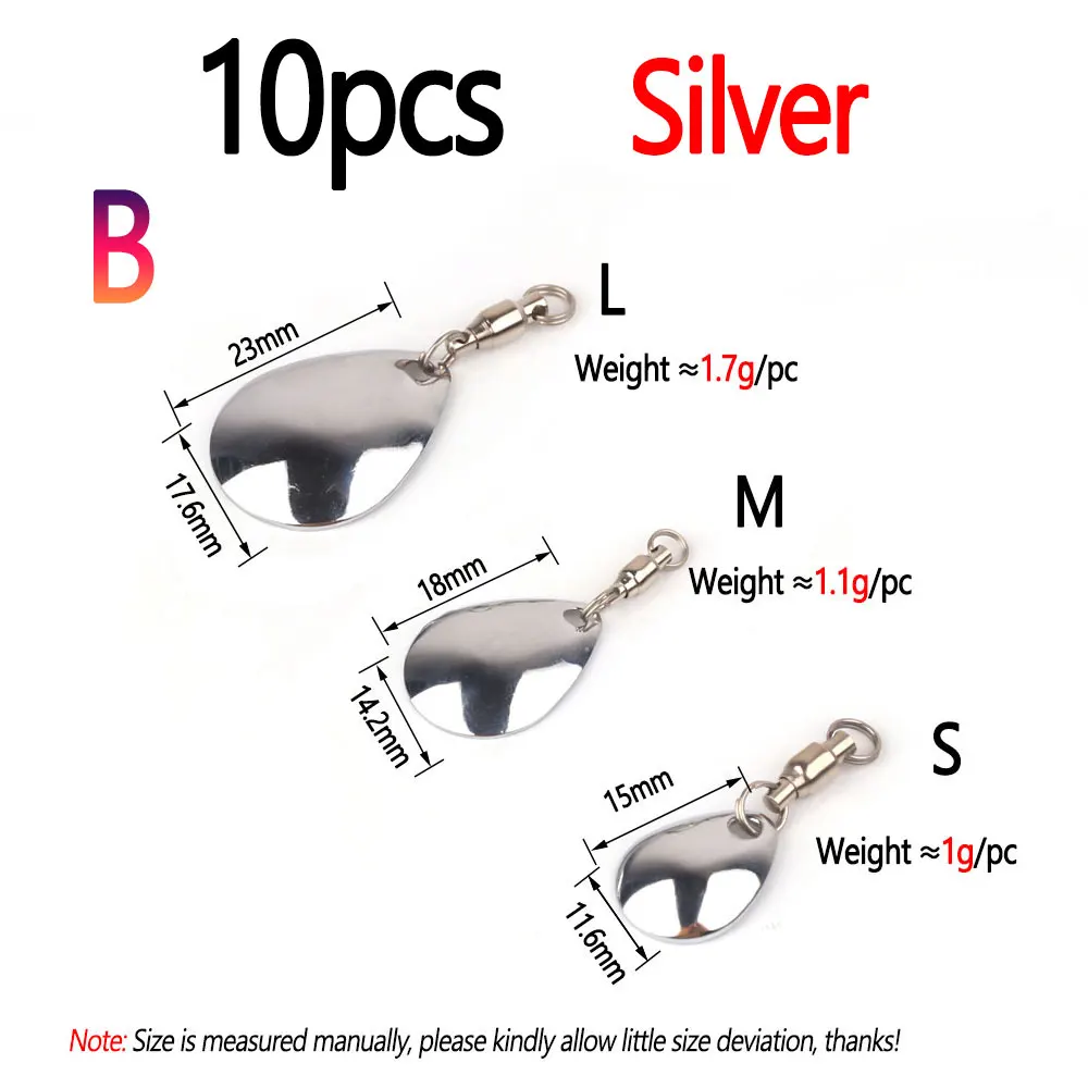 10PCS Silver B