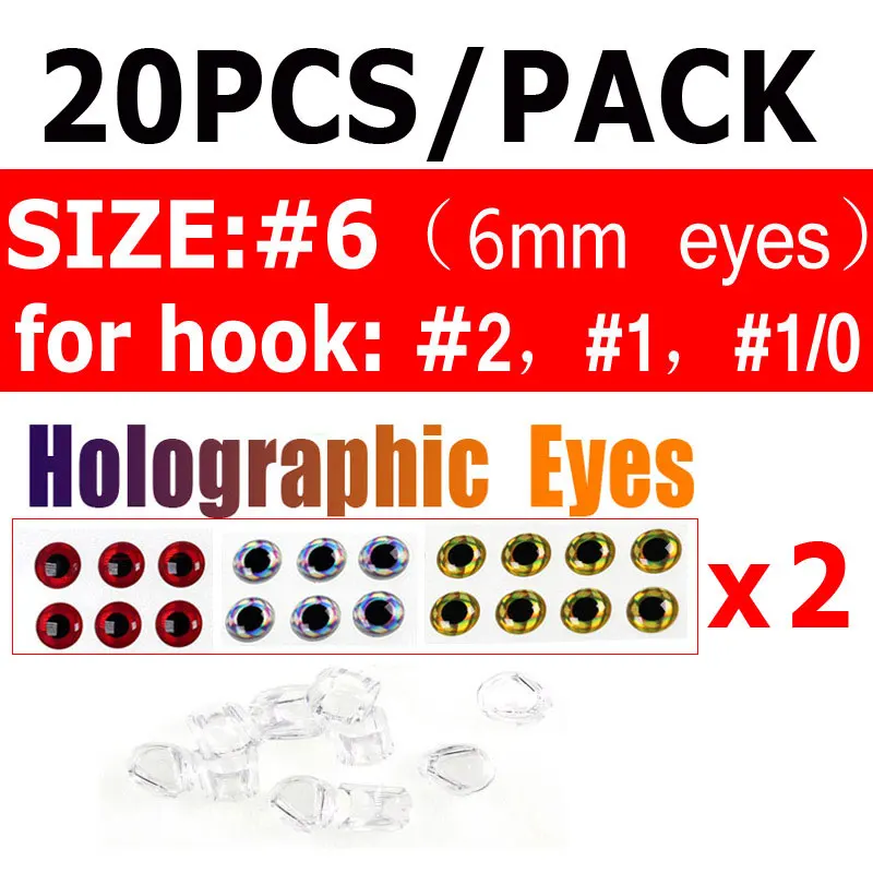 Size 6 Holo Eyes