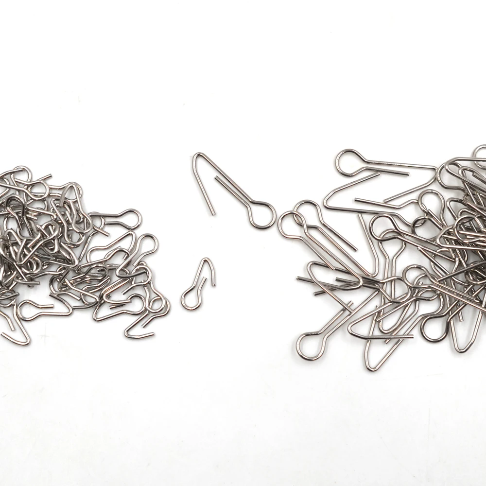 MNFT-anzuelo de cebo blando de acero inoxidable 100, accesorios de plomo para la cabeza, alfileres de centrado, 304 piezas - imagen 4