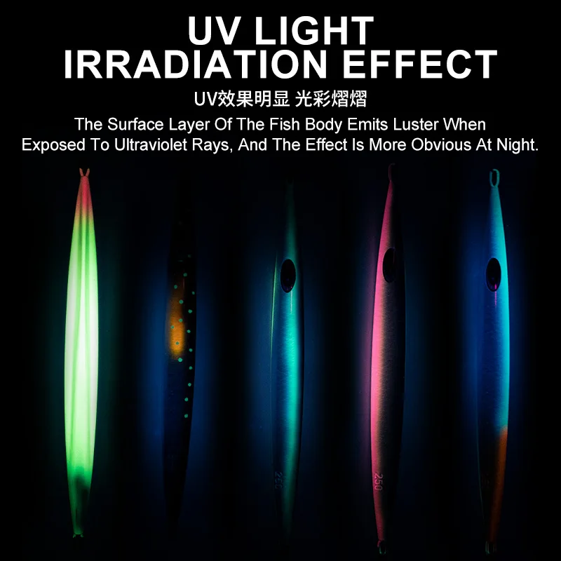 TEASER-señuelo de pesca J128 de metal duro, anzuelo luminoso de hundimiento para mar profundo, 500g, 600g y 700g - imagen 5