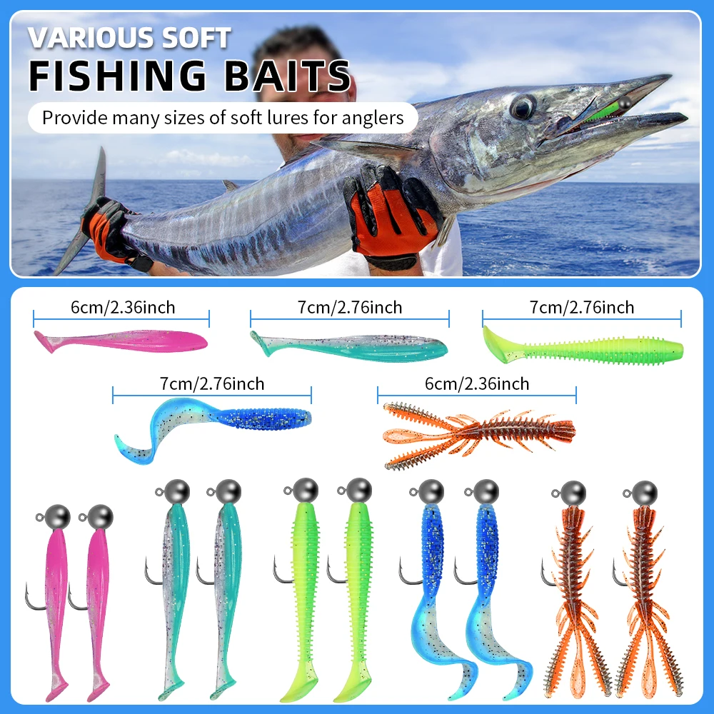 Anzuelos Jig Head con púas para lubina y trucha – Vástago largo - imagen 2