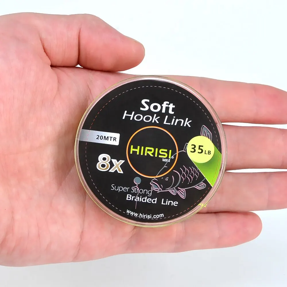 Hirisi-línea de pesca de carpa, 1 piezas, gancho suave, 8 hebras, 20m, trenza de núcleo de plomo, aparejo para el pelo, accesorios de pesca, aparejos terminales - imagen 3