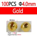 100pcs 4.0mm Gold