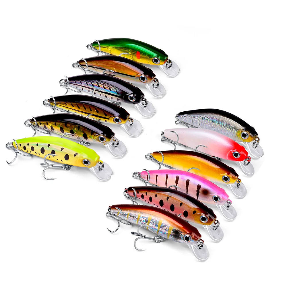 Señuelo de pesca de pececillos, 1 piezas, Wobbler duro que se hunde, 8cm/12g de largo, de pesca de agua salada de lubina señuelo, aparejos de cebo artificiales de plástico - imagen 2