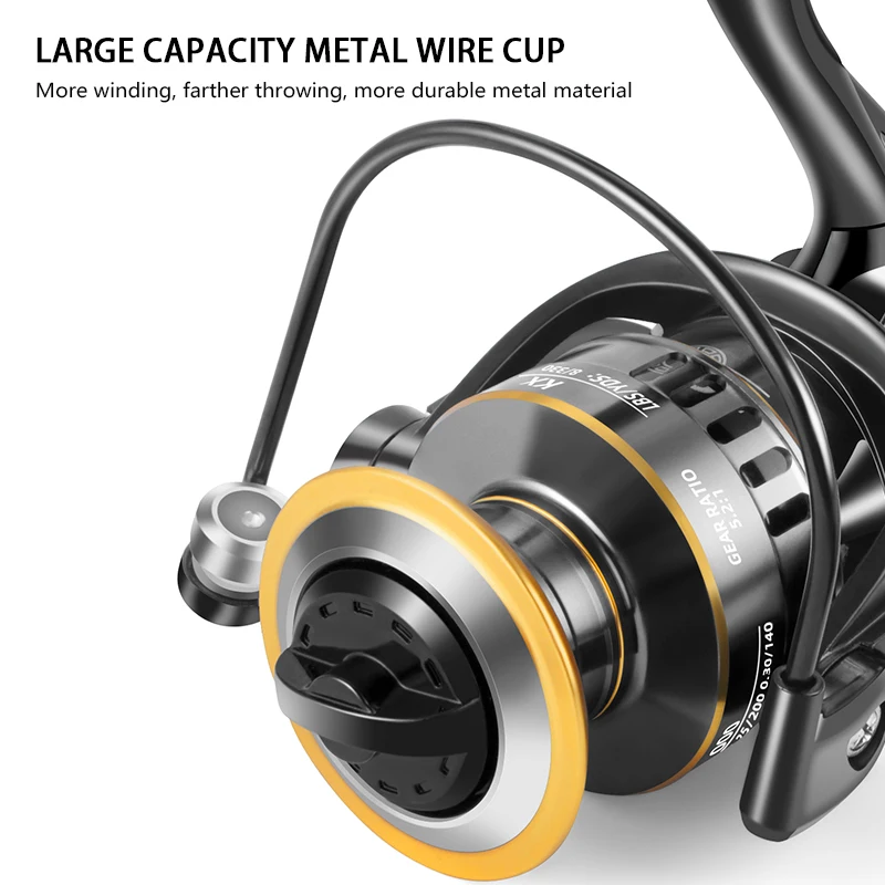 Carretes giratorios para pesca de agua dulce y salada, carretes ultraligeros con marco de Metal, suaves y resistentes, alta velocidad - imagen 3
