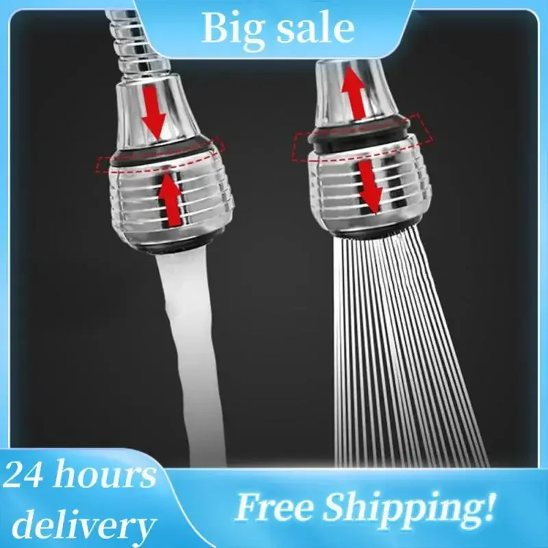 Boquilla de alta presión para ahorro de agua, adaptador de filtro de grifo, extensor, herramientas de cocina, 360 modos giratorios - imagen 2