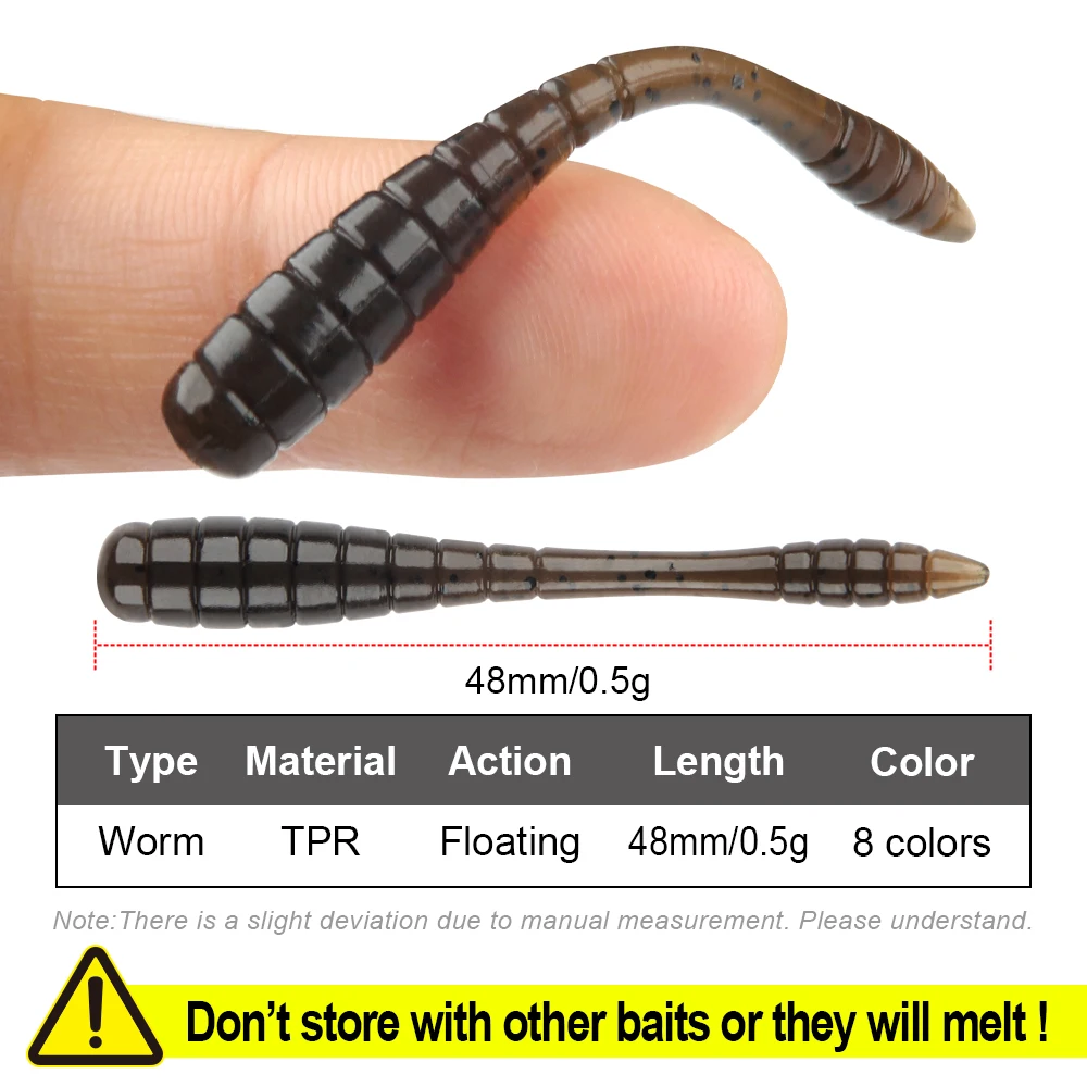 Spinpoler 4,8 cm Ajing señuelo de pesca suave Mini cebo de plástico Tpr Rockfishing Stream río mar depredadores más pequeños aparejos de tiro de gota - imagen 2