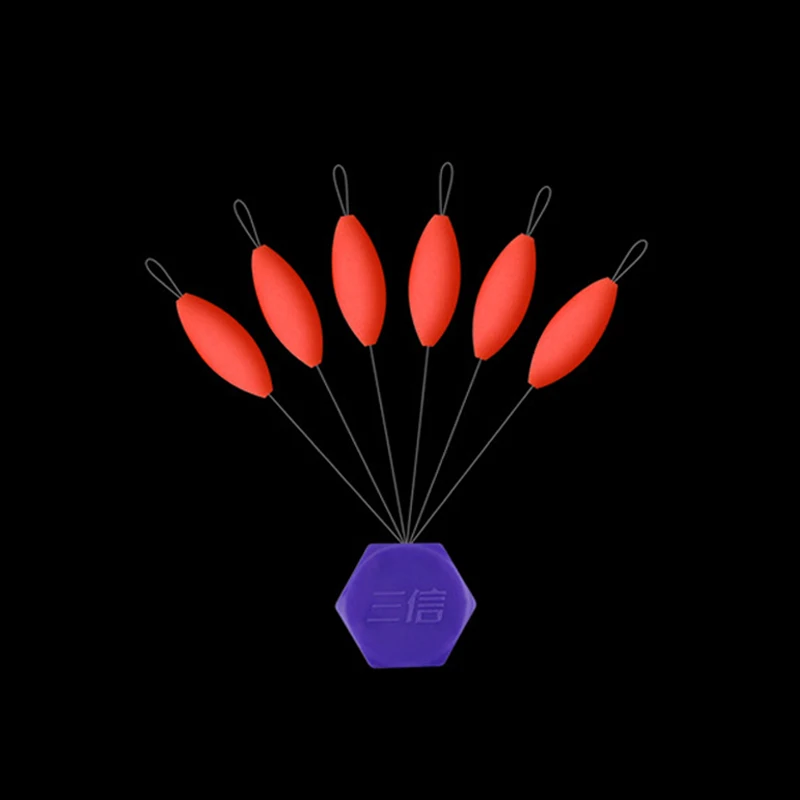 Venta al por mayor 30 paquetes/lote rojo siete estrellas flotador de pesca conector sedal Mini ovalado/cilindro flotador aparejos de pesca A577 - imagen 2