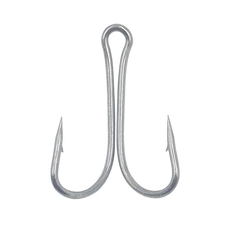 20 unids/lote de anzuelos de pesca de acero al carbono de alta calidad, anzuelo afilado con manivela, atado de moscas, doble gancho para señuelo de lubina, accesorios de pesca - imagen 3