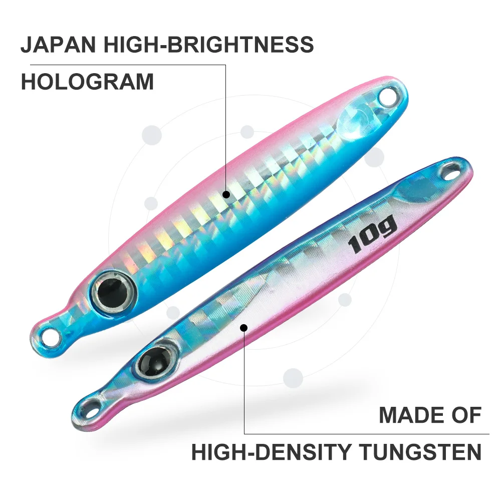 JiggingPro Jig Head de tungsteno para pesca en mar — fundición larga - imagen 4
