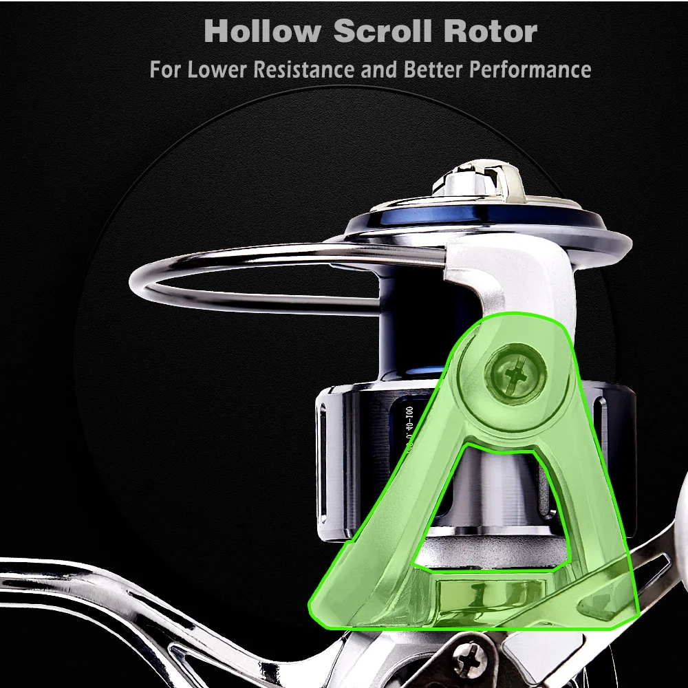 Diseños a prueba de agua carrete de pesca giratorio Seawat rodamientos de acero inoxidable antioxidante todo balancín de Metal/taza de línea/pie rueda 5,2: 1 - imagen 5