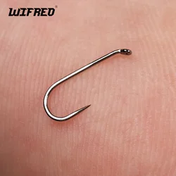 Wifreo Anzuelos de Mosca Barbless Caddis Blue Dun Nymph – Níquel Negro
