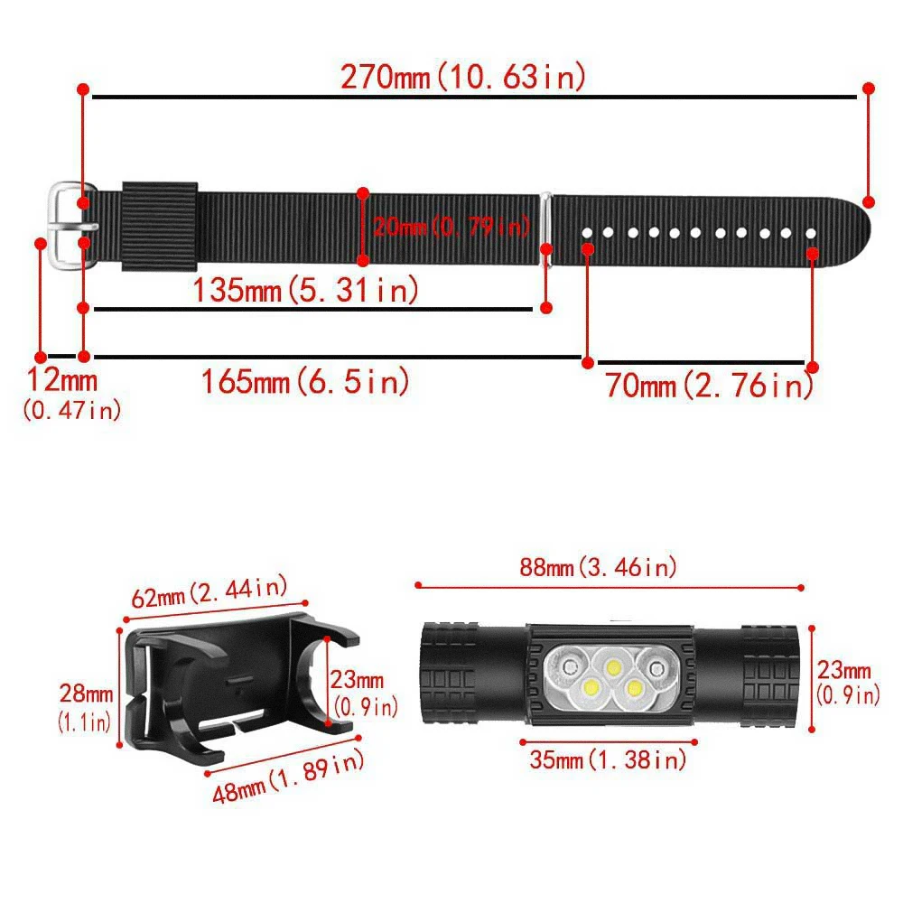 Linterna LED UV 395nm portátil – Luz blanca y violeta para pesca - imagen 5