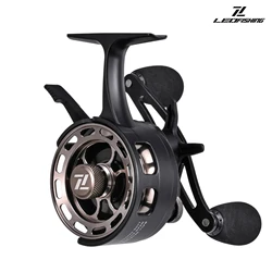 LEOFISHING CNC rueda de pesca en hielo carrete de liberación rápida de invierno 3 + 1 bobina de carrete de Metal señuelo suave accesorios de equipo de pescado