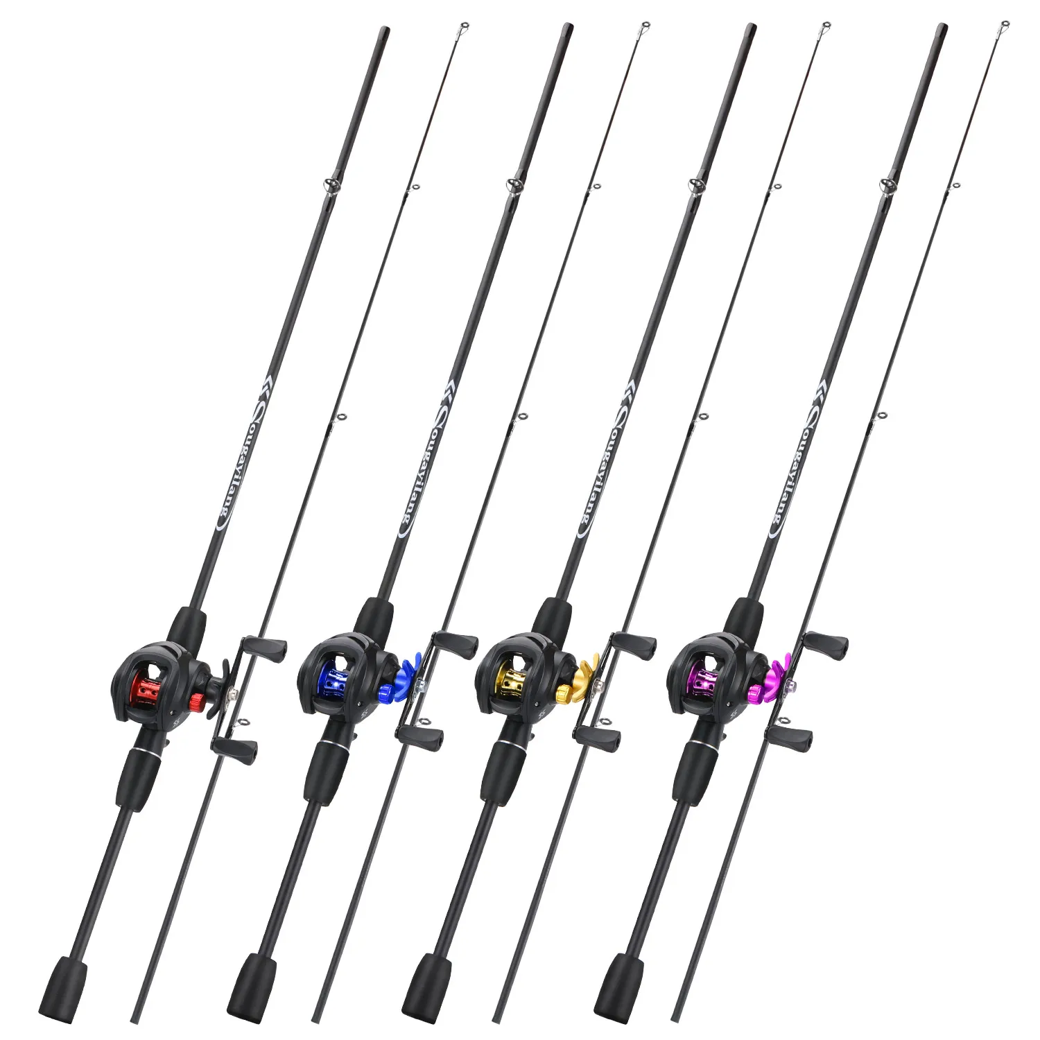 Combo Baitcasting Sougayilang – Carrete y Caña Carbono 7,2:1 - imagen 2