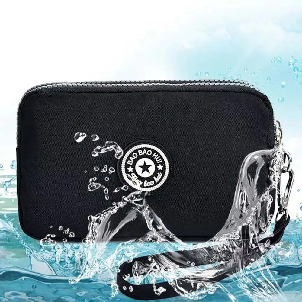 Monedero Universal de tres capas, monedero de tela Oxford de gran capacidad, cartera con estampado de flores impermeable con cremallera - imagen 5