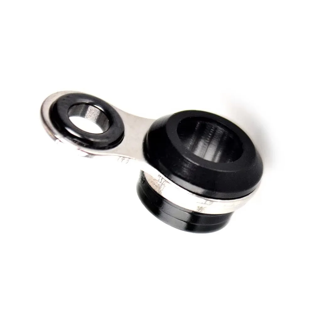 NGB 5PCS DIY Guías de caña de pescar telescópicas Acero inoxidable 4 # -6.8 #   Punta superior de varilla guía de anillo de cerámica - imagen 3