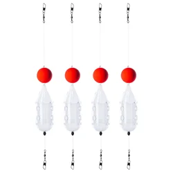 Goture, 2/4 Uds., jaula giratoria para cebo, alimentador de gusanos, gorro transparente, alimentadores de natación con bola de espuma para gusano, carpa, aparejos de pesca