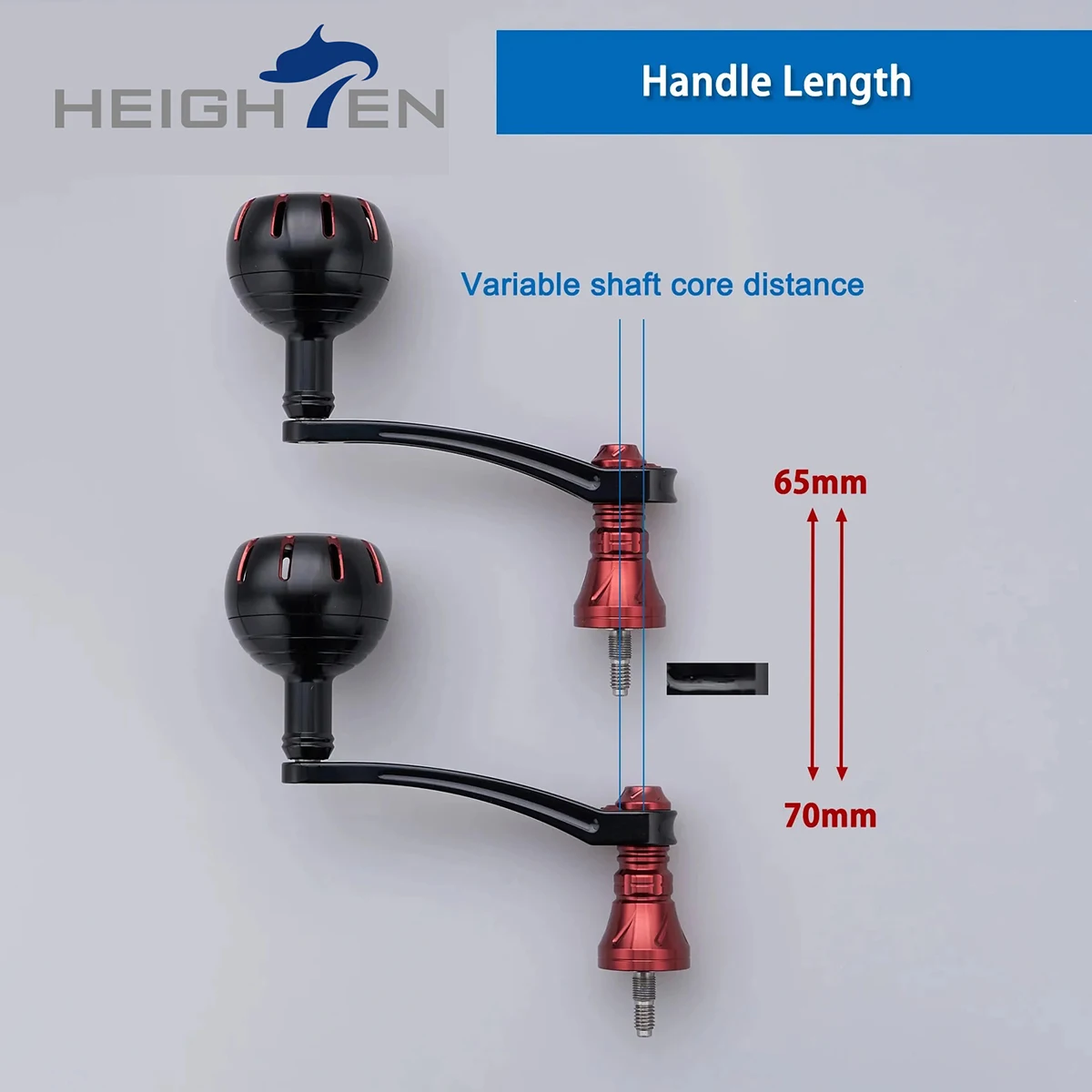 Mango de carrete giratorio de 65mm-70mm con perilla de 35mm para Daiwa Luvias Shimano Vanford Twin Power - imagen 4