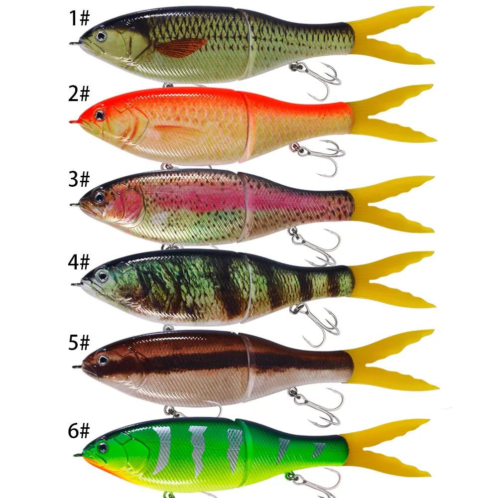 Cola silicona articulada Swimbait 2 secciones para lubina y lucio - imagen 2