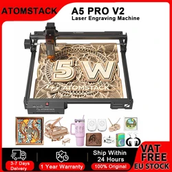 ATOMSTACK A5 Pro V2 – Impresora láser 3D de 5 W para acrílico y madera