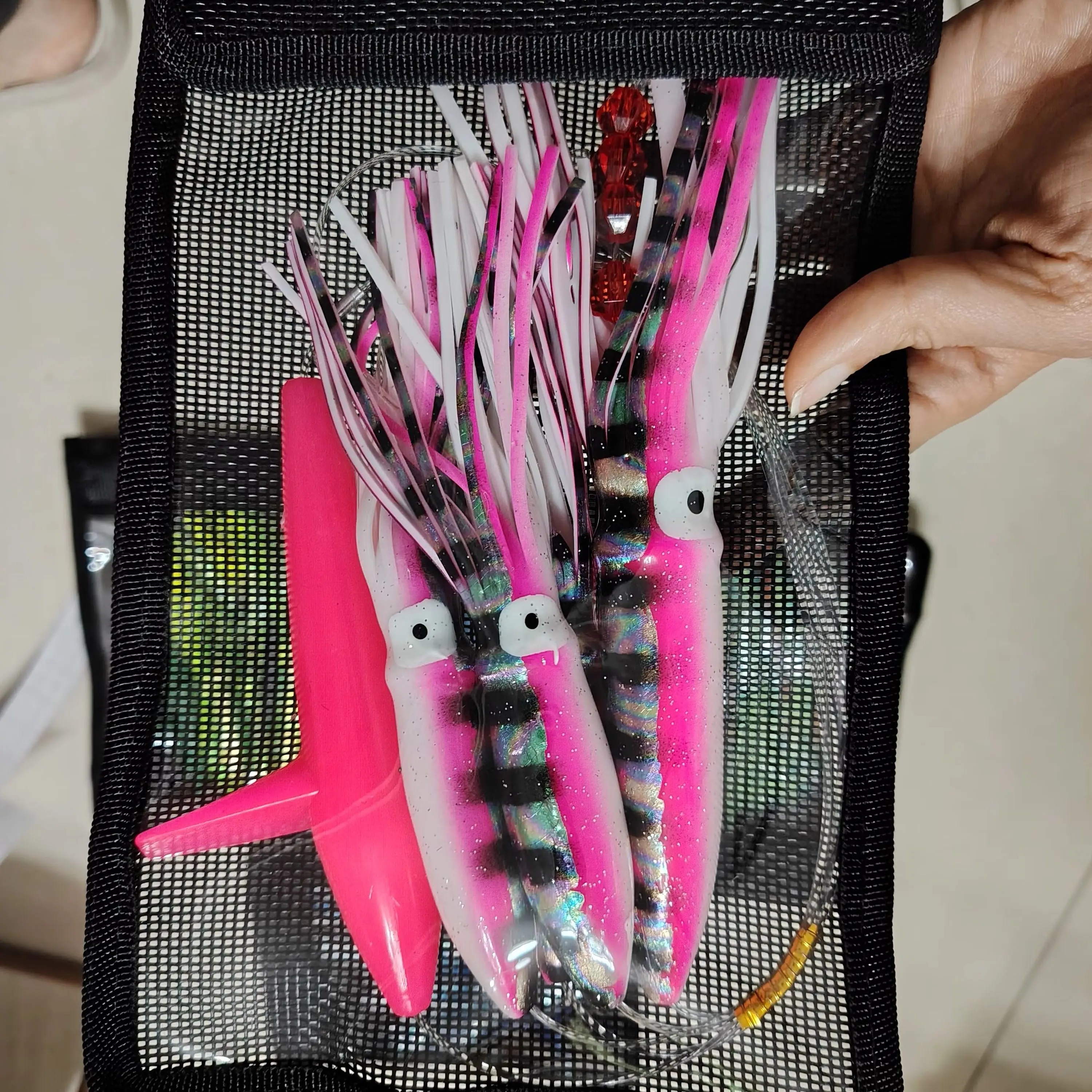 Señuelo de Pesca para Grandes Peces, Juego de Señuelos Daisy Chain, Señuelos de Pesca de Arrastre en Agua Salada para Atún, Señuelos para Pesca de Marlin y Pez Vela en Aguas Profundas